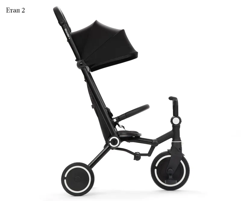Сгъваема триколка Smartrike Wonder+ Storm Black, 6,2 кг