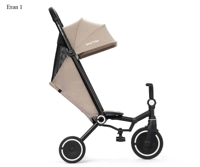Сгъваема триколка Smartrike Wonder Max Stone Beige, наклон 140°