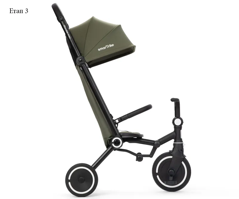 Сгъваема триколка Smartrike Wonder Max Sage, наклон 140°