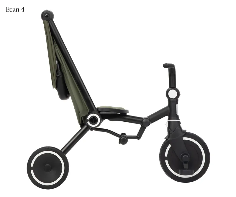 Сгъваема триколка Smartrike Wonder Max Sage, наклон 140°