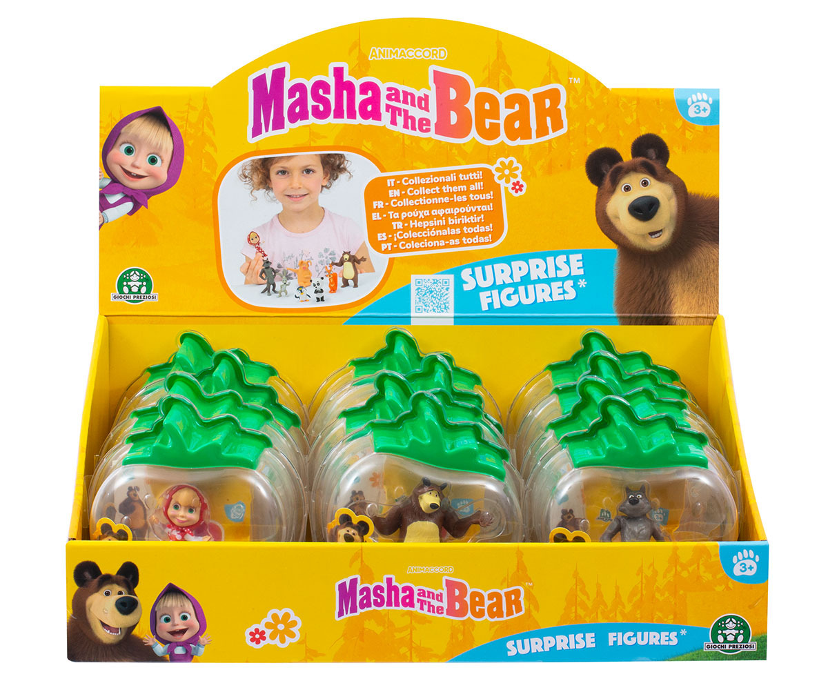 Фигурки Маша и Мечока в ягодова кутия с изненада и стикери
