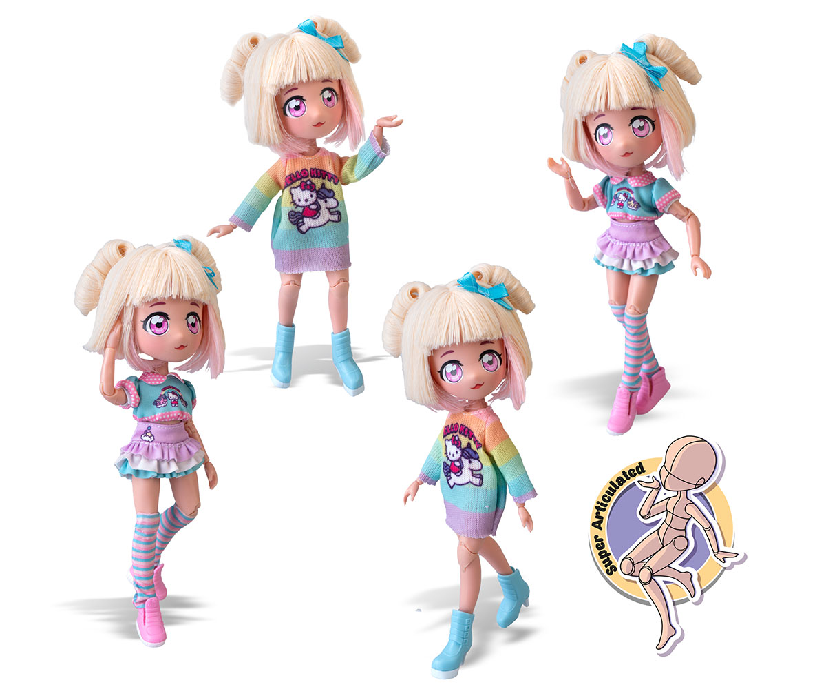 Комплект Hello Kitty Манга стил – кукла Fashion Unicorn