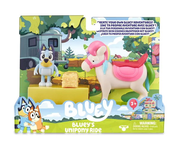 Фигурка Bluey Блуи и пони-еднорог с аксесоари