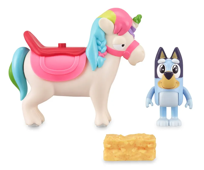 Фигурка Bluey Блуи и пони-еднорог с аксесоари