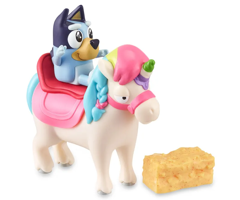 Фигурка Bluey Блуи и пони-еднорог с аксесоари