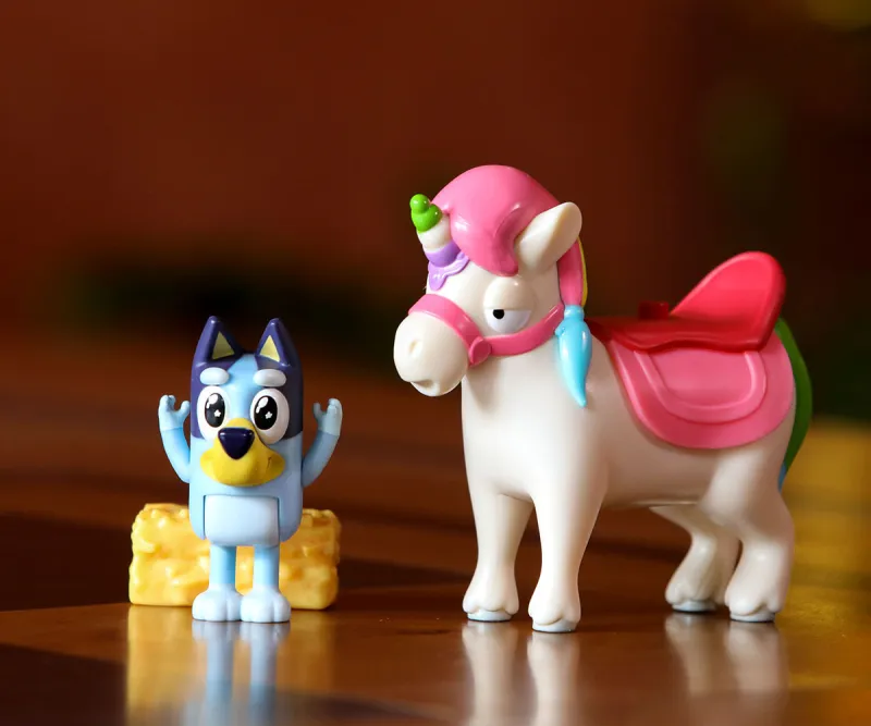 Фигурка Bluey Блуи и пони-еднорог с аксесоари