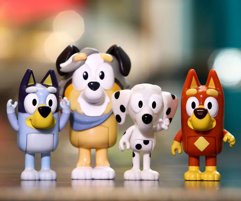 Комплект 4 фигурки Bluey: Блуи и съученици