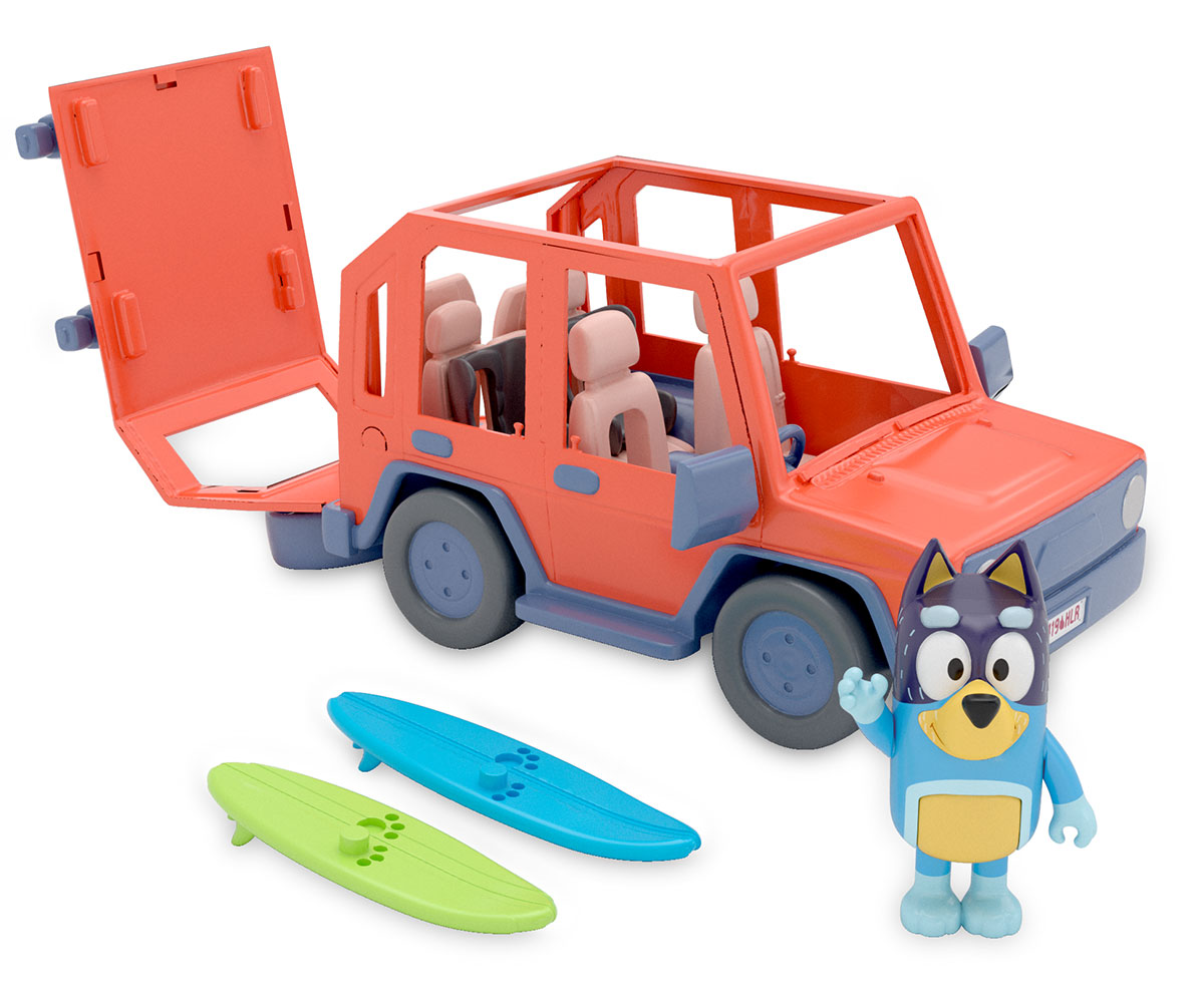 Bluey – семеен автомобил с фигурка и 2 сърф дъски