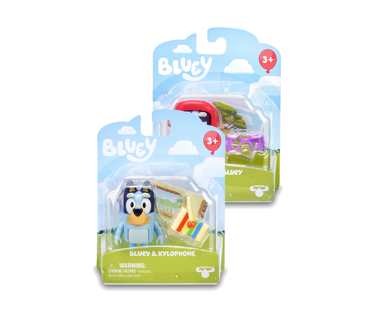 Фигурка за игра Bluey, 6 см с аксесоар и карта