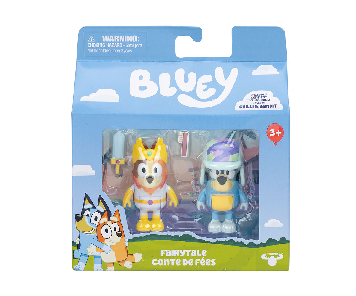 Комплект 2 фигурки Bluey Fairytale в приказни костюми