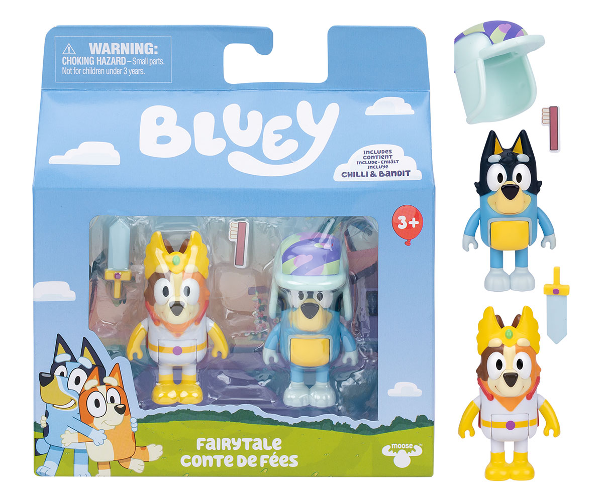Комплект 2 фигурки Bluey Fairytale в приказни костюми