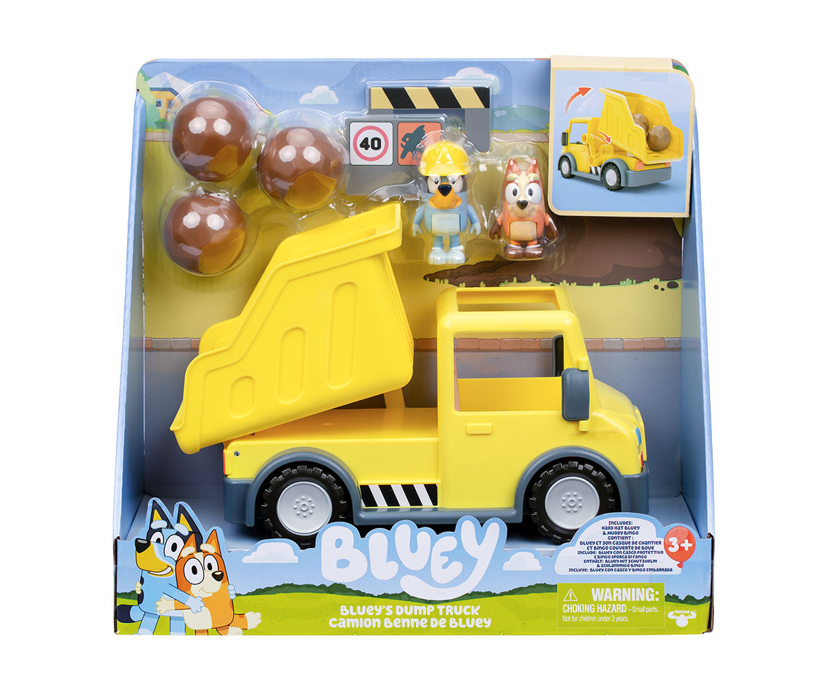 Bluey камион самосвал с фигурки на Бинго и Блуи