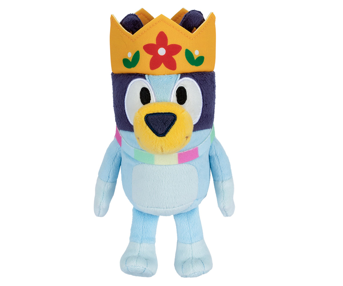 Bluey плюшена изненада в костюм на зебра или кралица