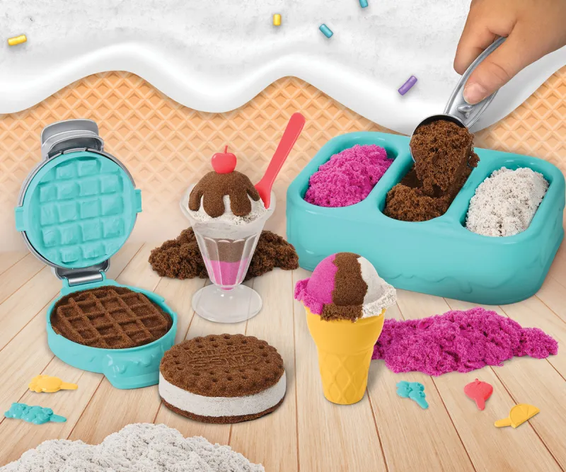 Кинетичен пясък Kinetic Sand комплект за сладолед с аромат