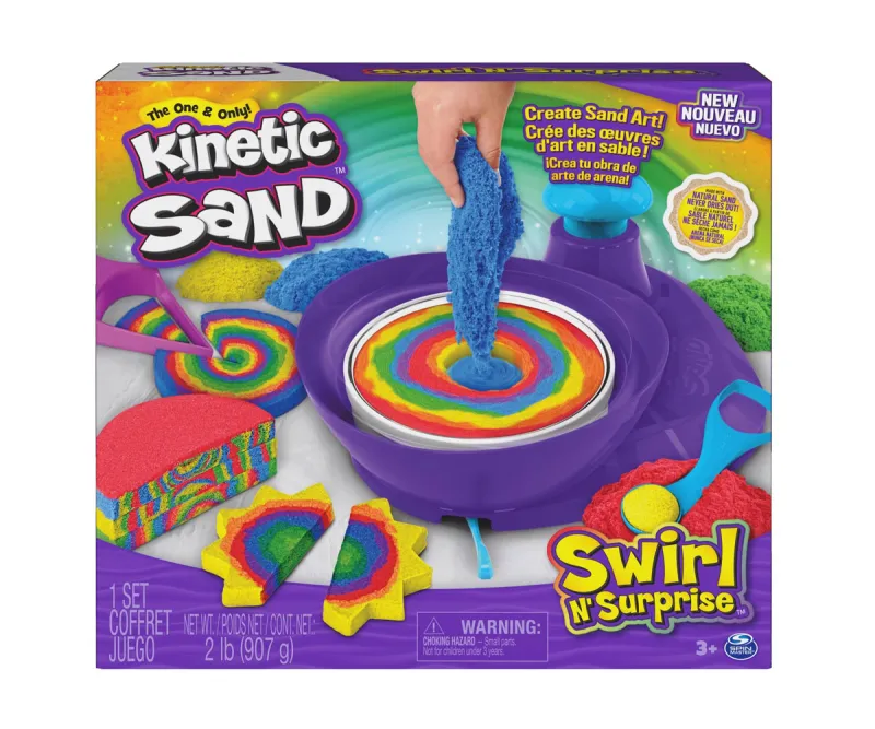 Kinetic Sand Завърти и се изненадай, 907 г пясък