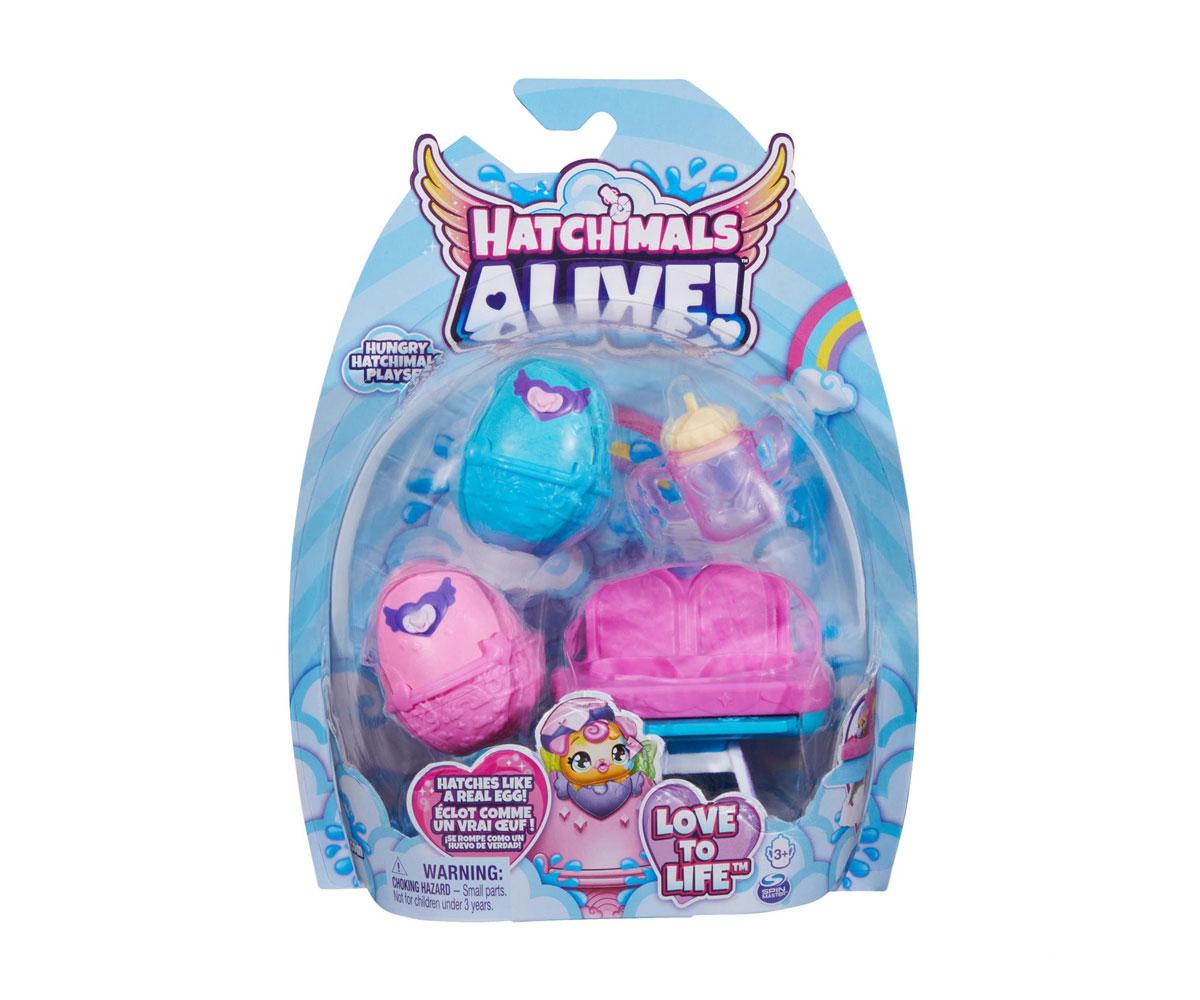 Hatchimals комплект с 2 яйца и столче за хранене