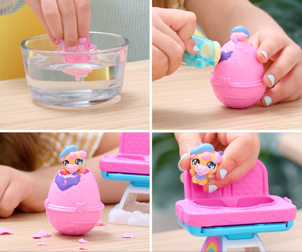 Hatchimals комплект с 2 яйца и столче за хранене