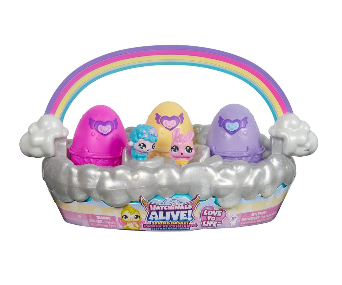 Hatchimals комплект с 3 яйца и пролетна кошница