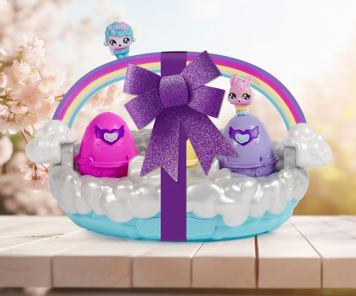 Hatchimals комплект с 3 яйца и пролетна кошница