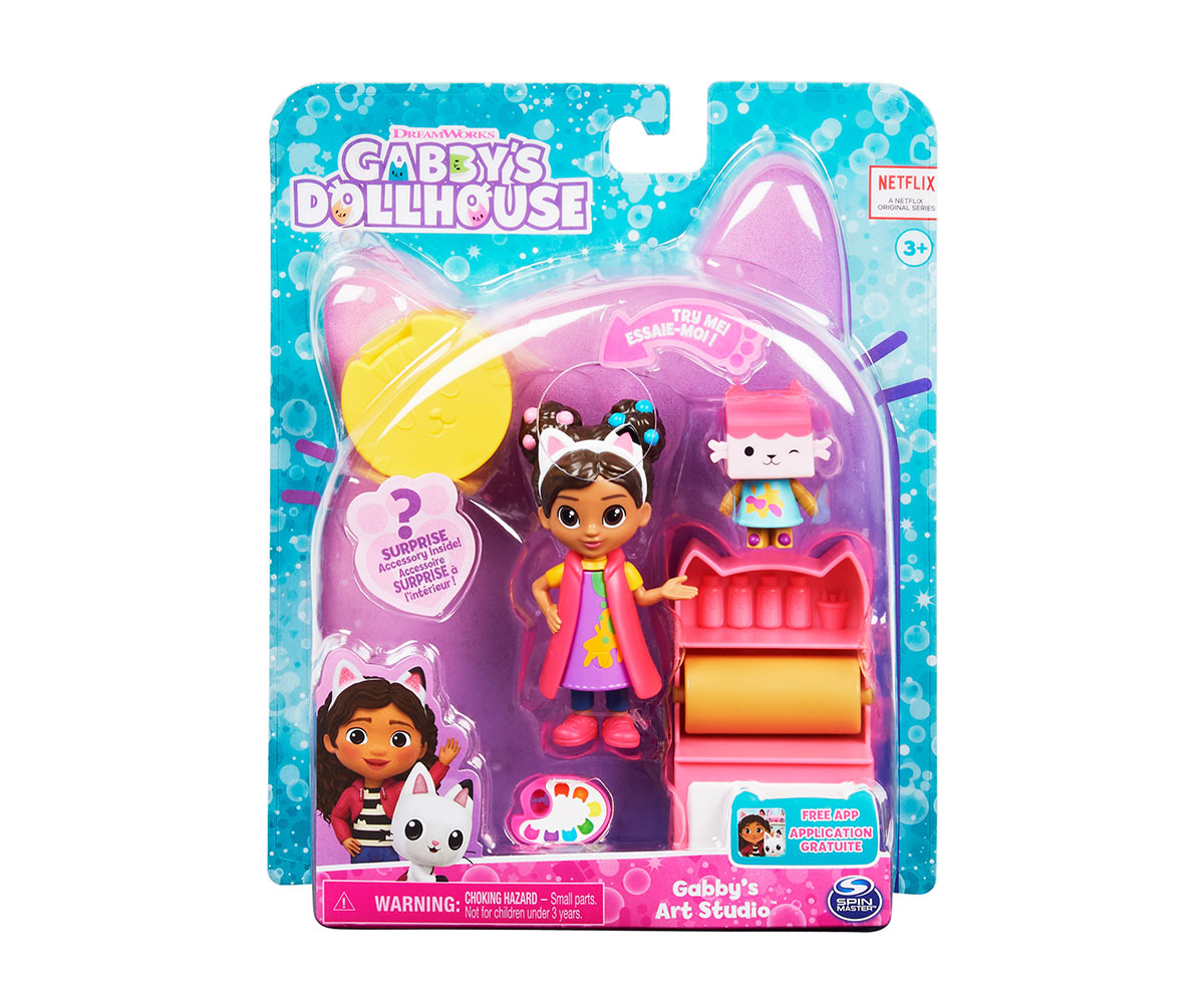 Gabby's Dollhouse Арт студио с фигурка Gabby Girl, 9 см