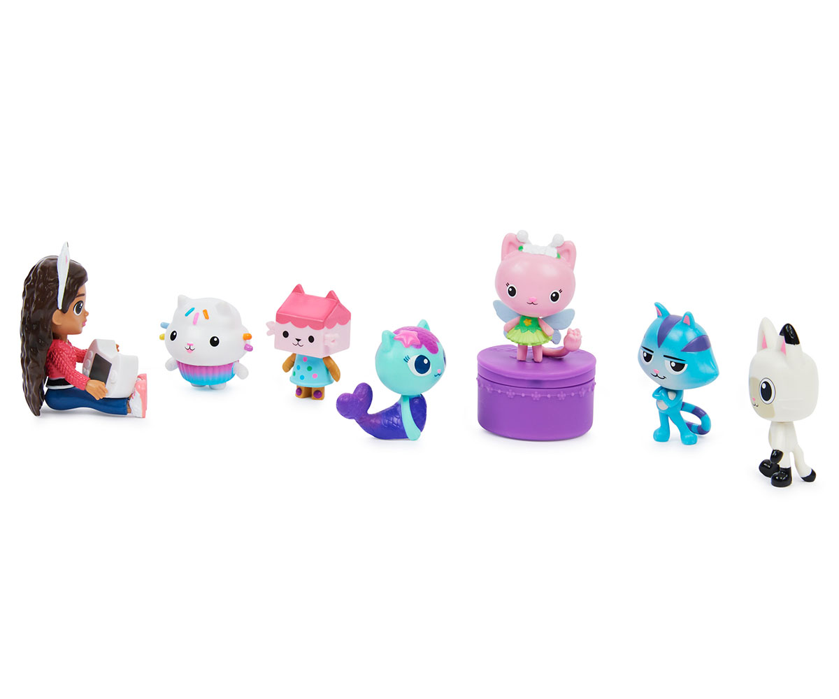 Фигури Gabby's Dollhouse Deluxe – Габи и 6 котенца, кутия-изненада