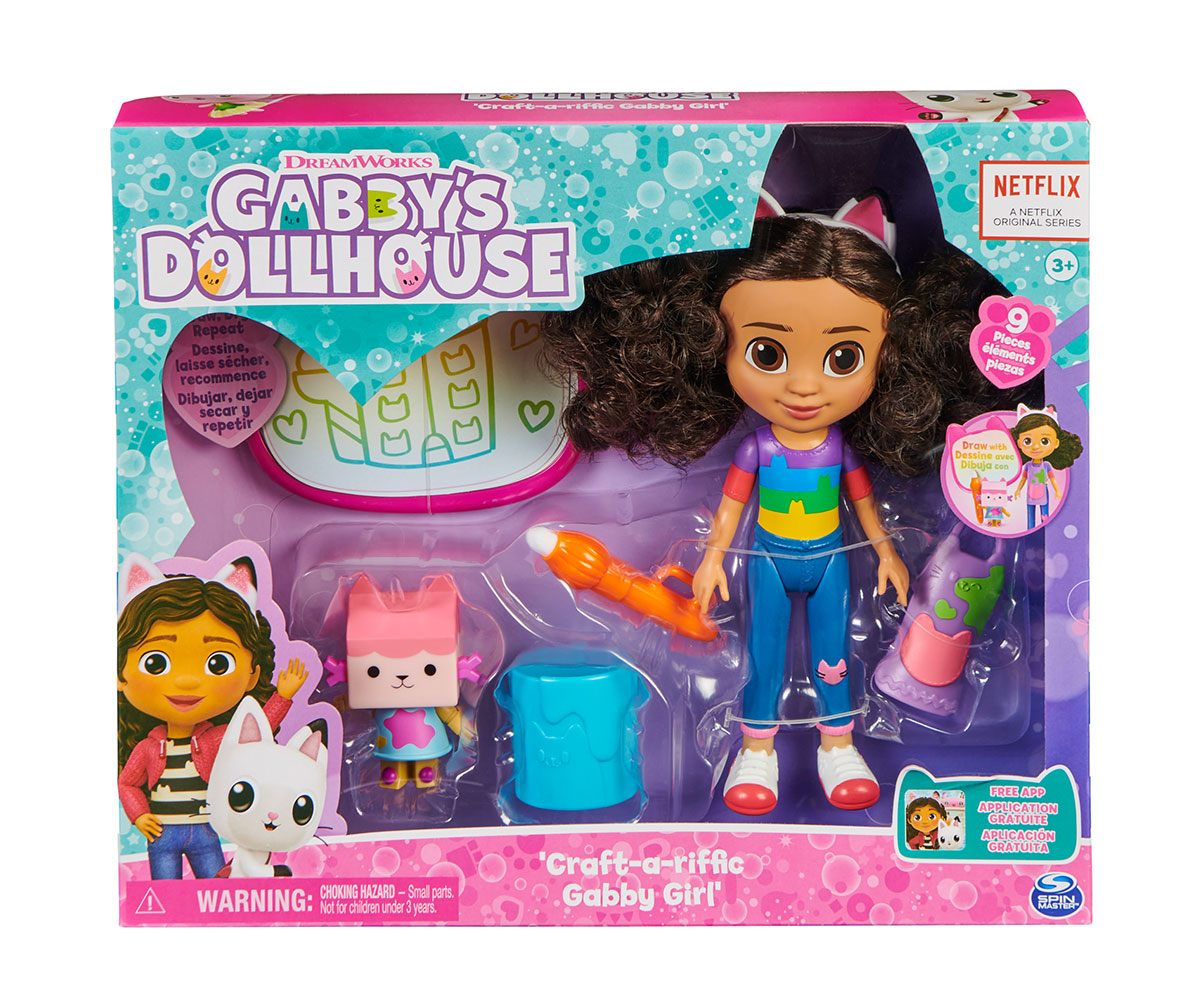 Кукла Gabby's Dollhouse Габи с аксесоари за рисуване, 20 см