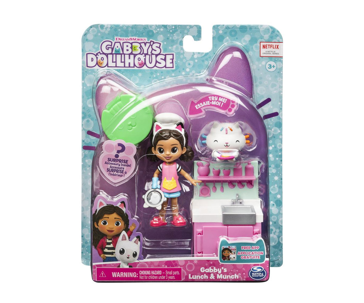 Комплект кухня Gabby's Dollhouse Обяд и Вечеря, фигурка 9 см