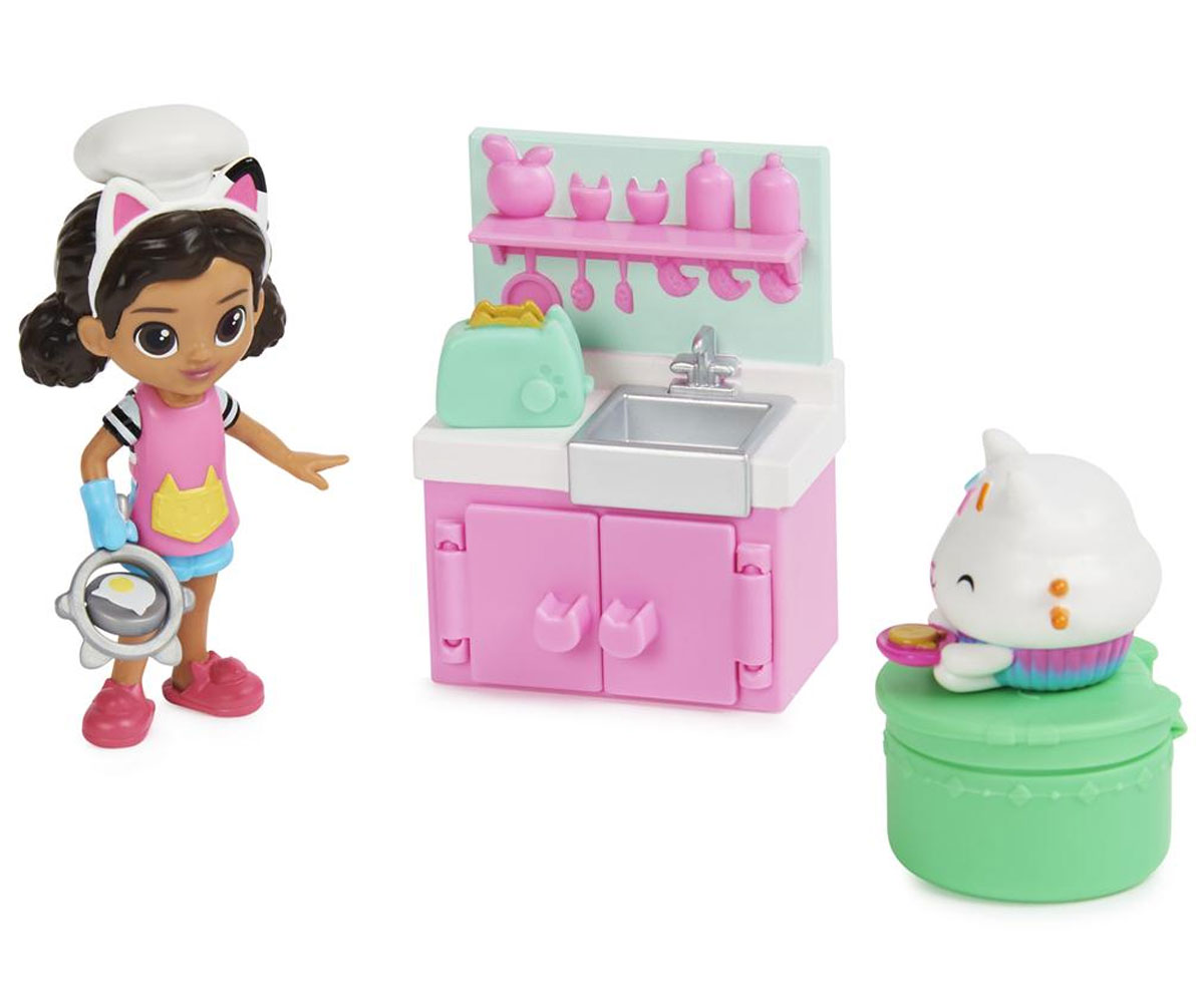 Комплект кухня Gabby's Dollhouse Обяд и Вечеря, фигурка 9 см
