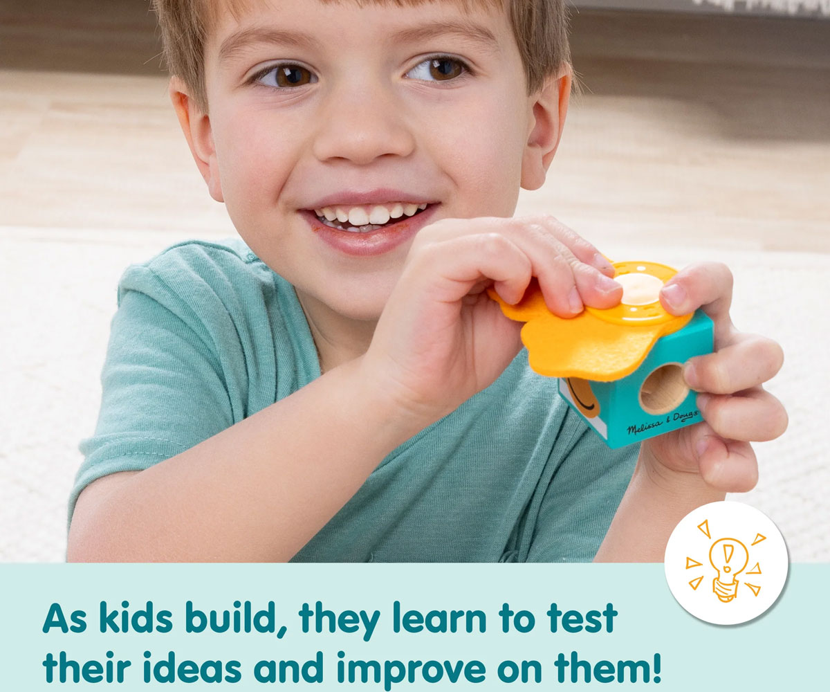 Melissa & Doug Blockables дървен комплект Ферма, 16 части