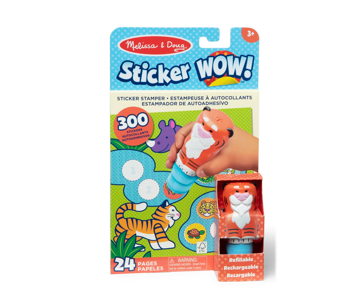 Melissa & Doug Sticker WOW – книжка със стикери Тигър, 300 стикера