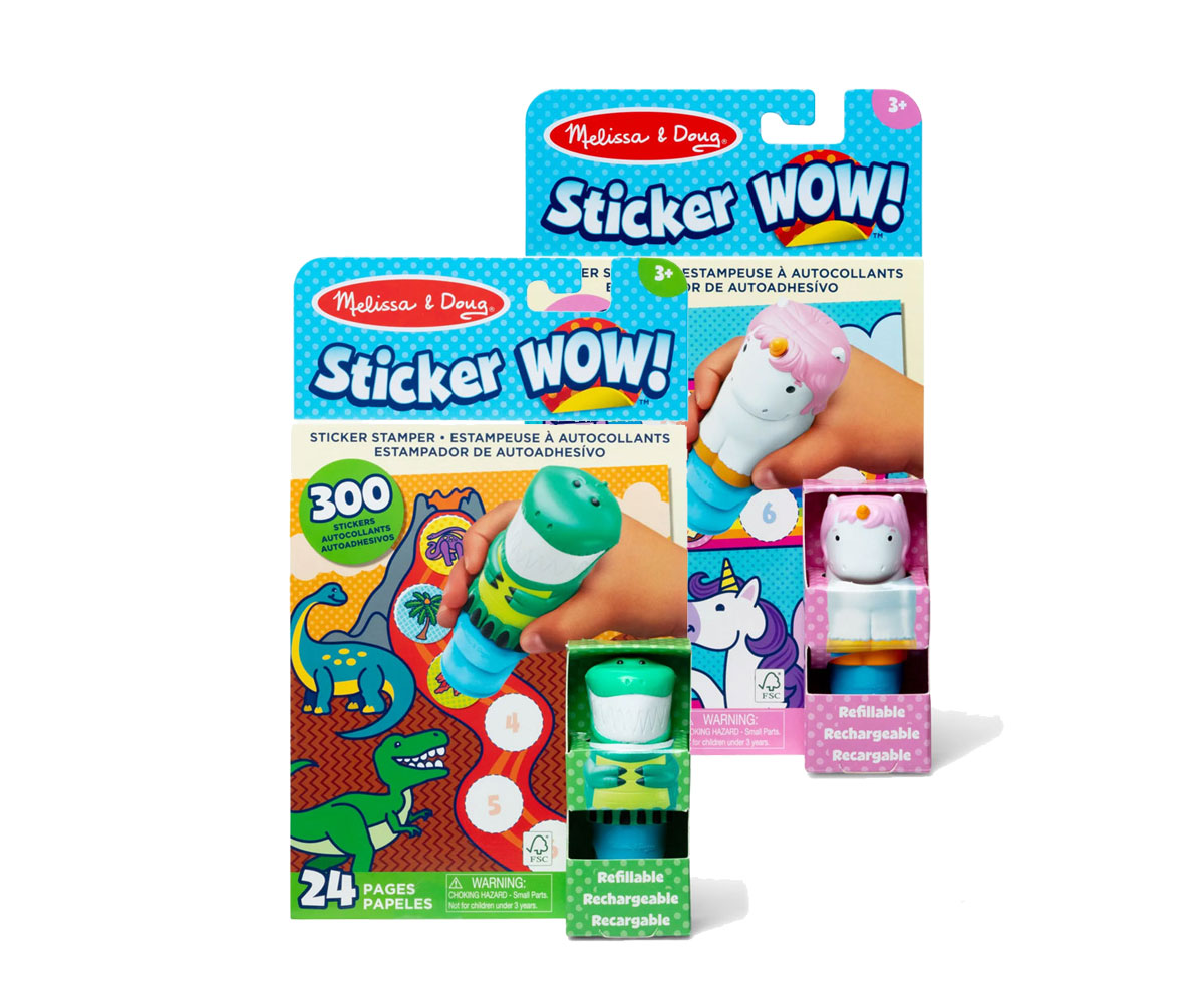 Melissa & Doug Sticker WOW – книжка със стикери Динозавър, 300 стикера