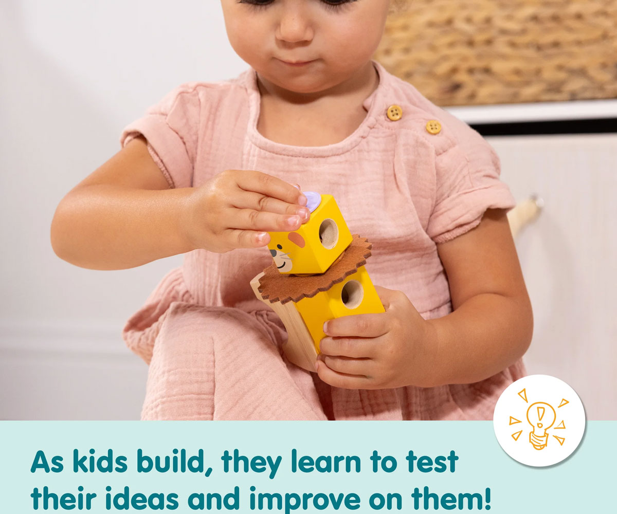 Melissa & Doug Blockables Сафари – дървени кубчета
