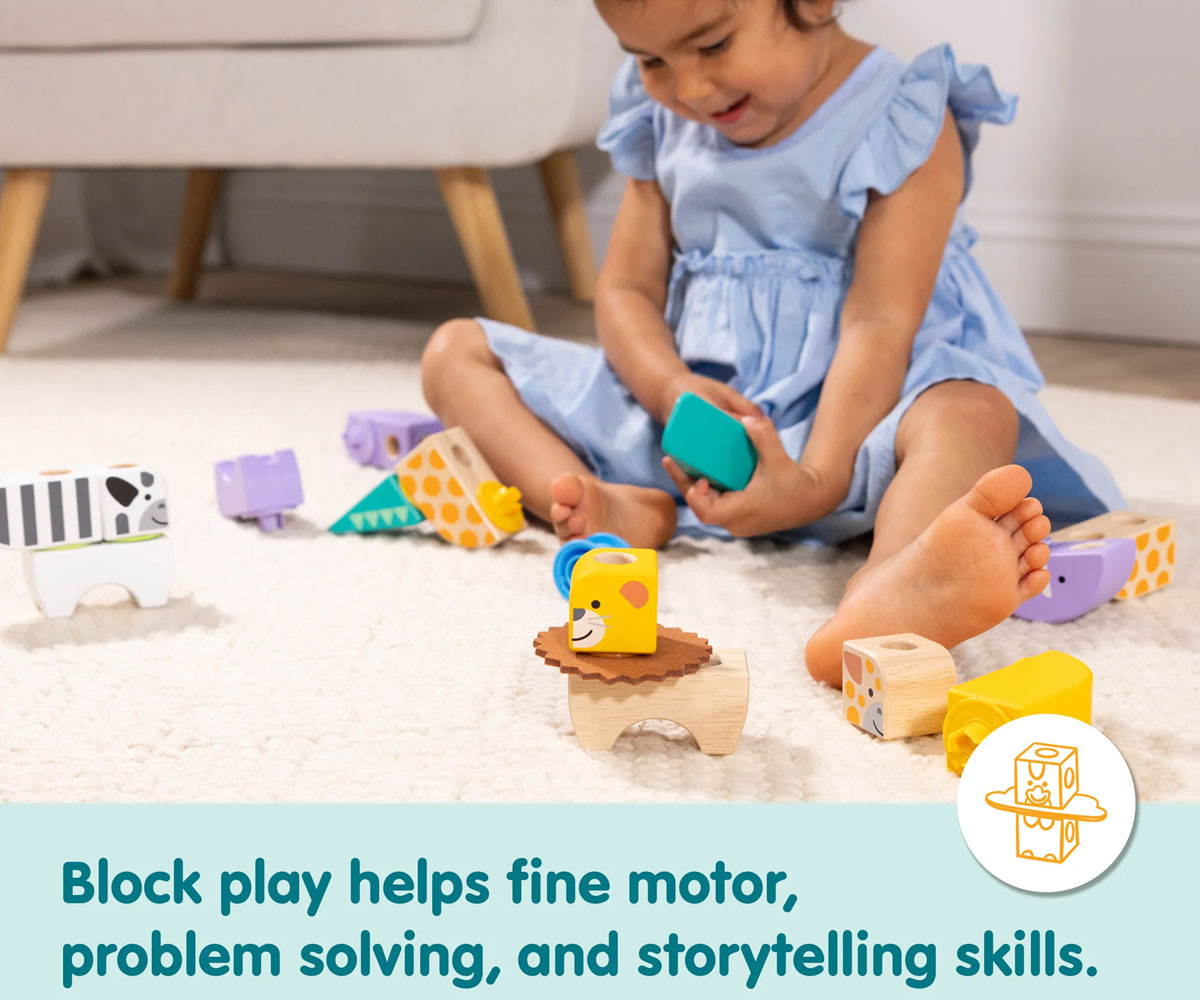Melissa & Doug Blockables Сафари – дървени кубчета