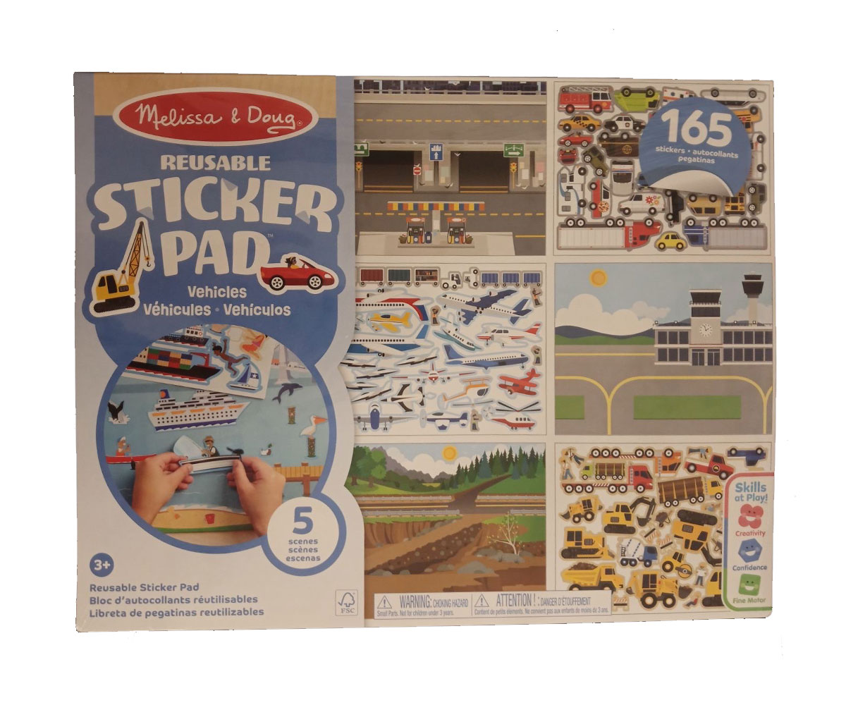 Melissa & Doug многократни стикери със сцени, 150–200 стикера