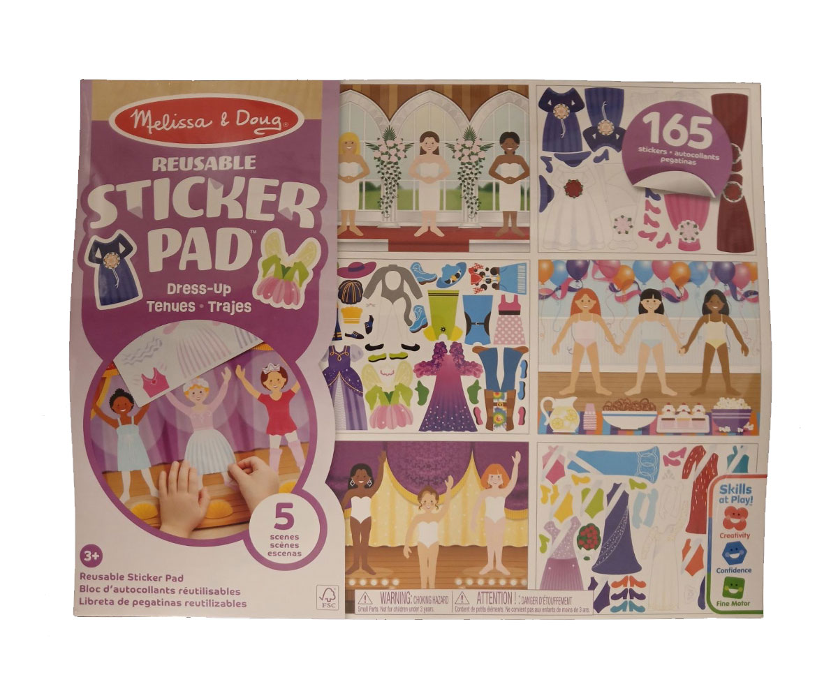 Melissa & Doug многократни стикери със сцени, 150–200 стикера