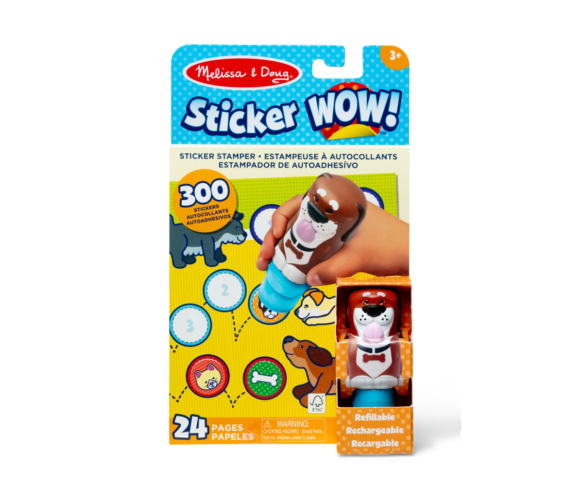 Melissa & Doug Sticker WOW – книжка със стикери и печат, 300 стикера