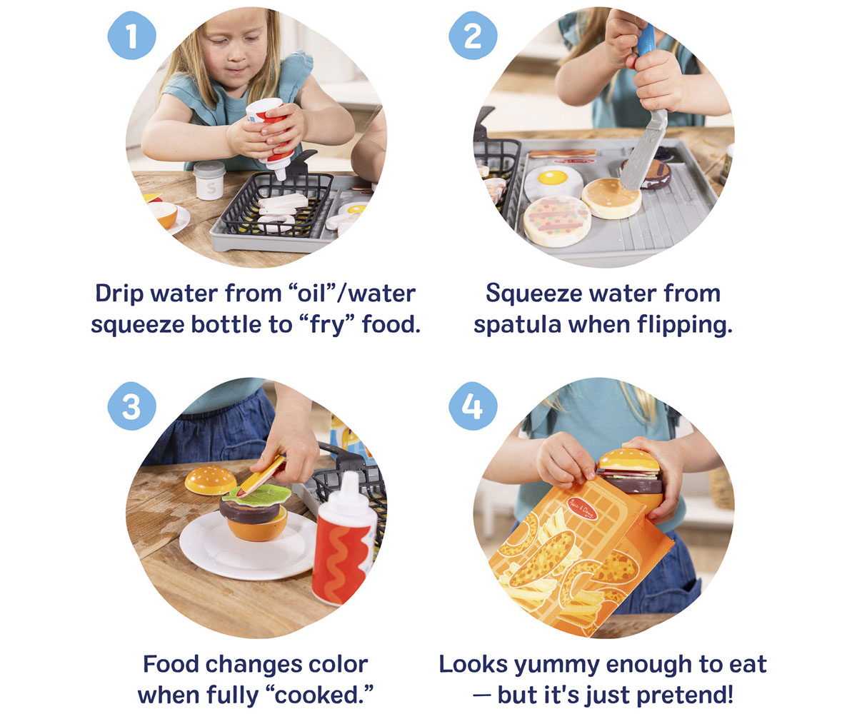 Melissa & Doug Water Wow Грил сет с воден маркер
