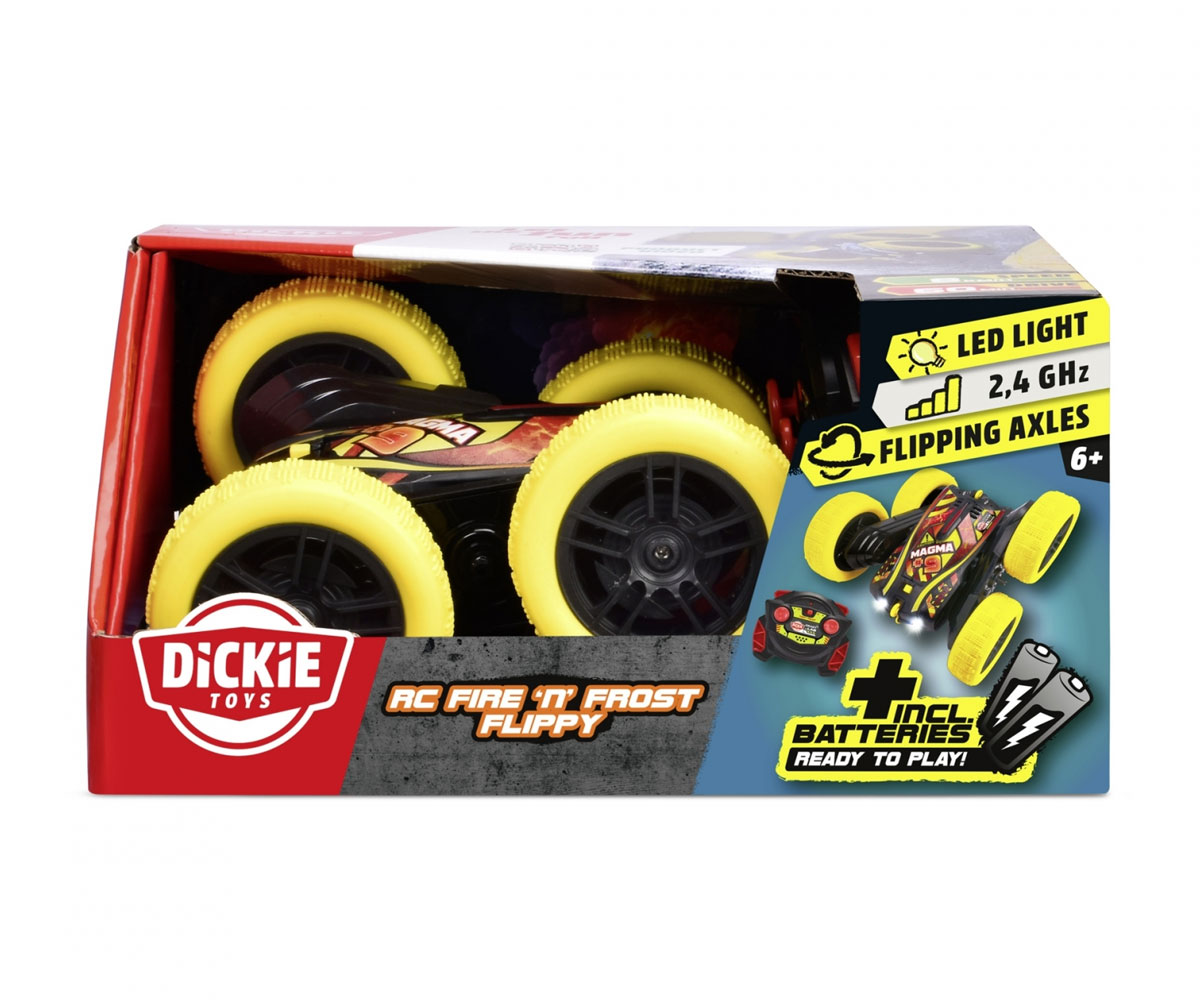 Радиоуправляема кола Dickie Fire 'n Frost Flippy, 16 см