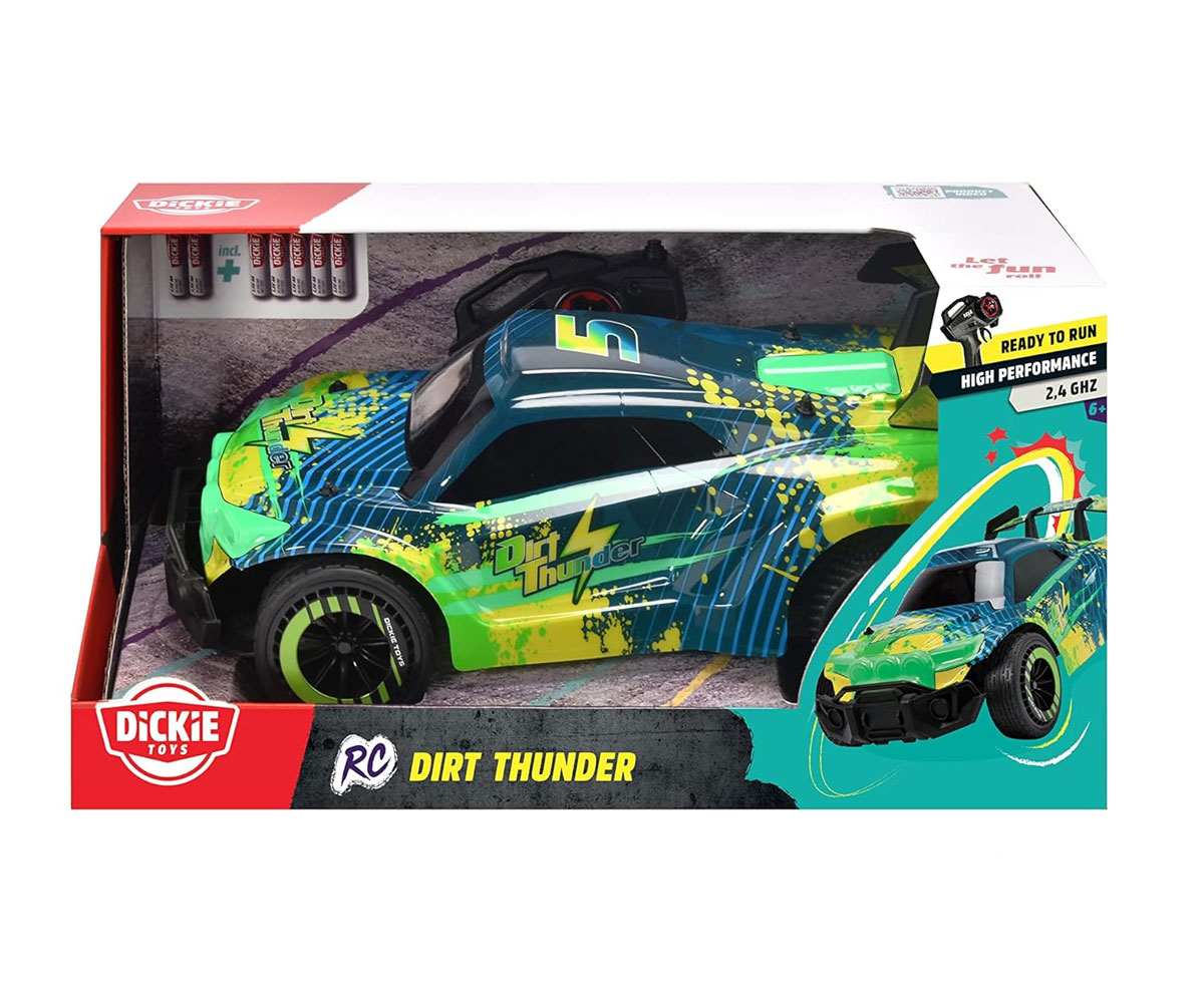 Радиоуправляема кола Dickie Dirt Thunder RTR, 46 см, 1:10
