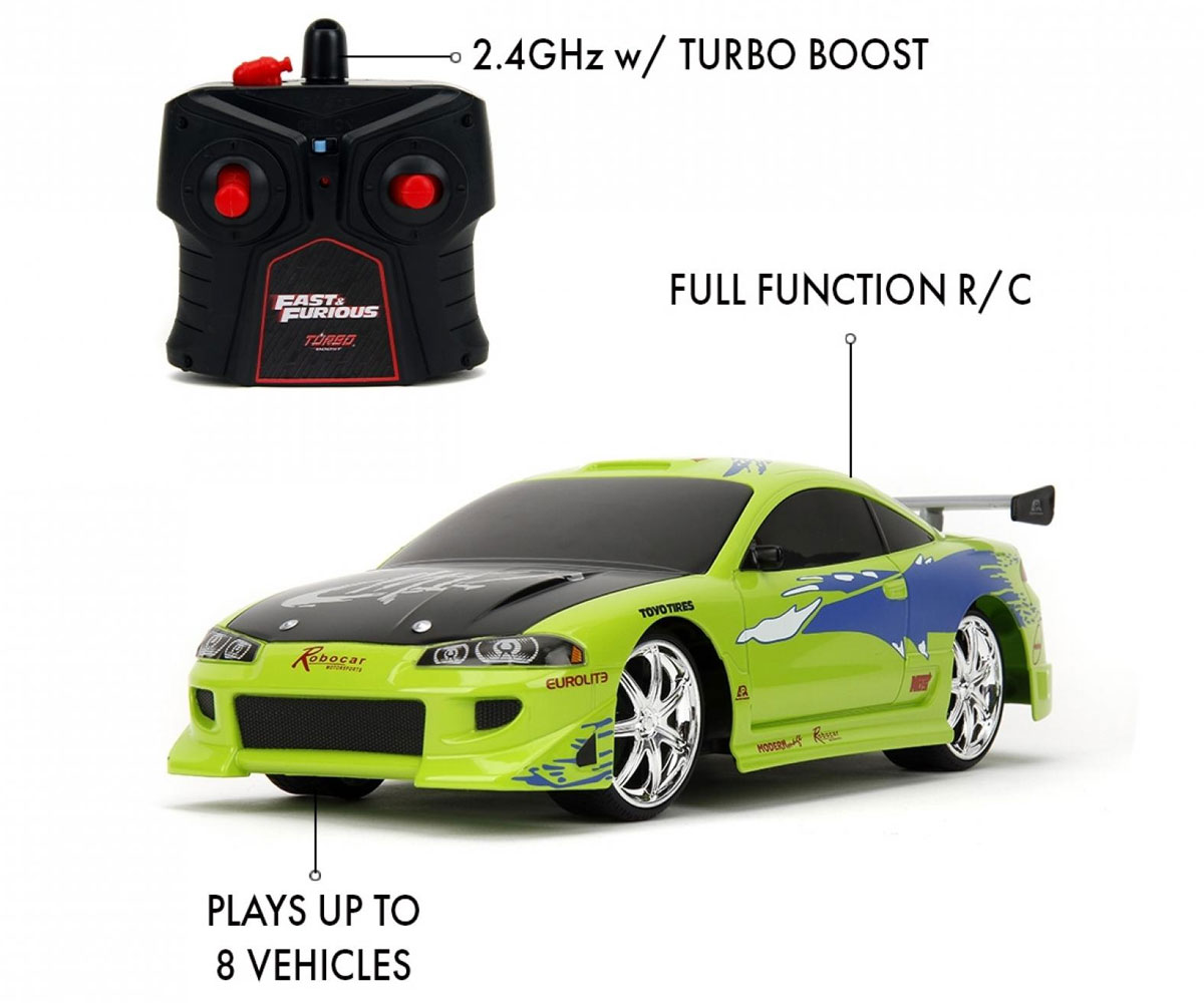 Радиоуправляема кола Jada Mitsubishi Eclipse 1:16 Fast & Furious