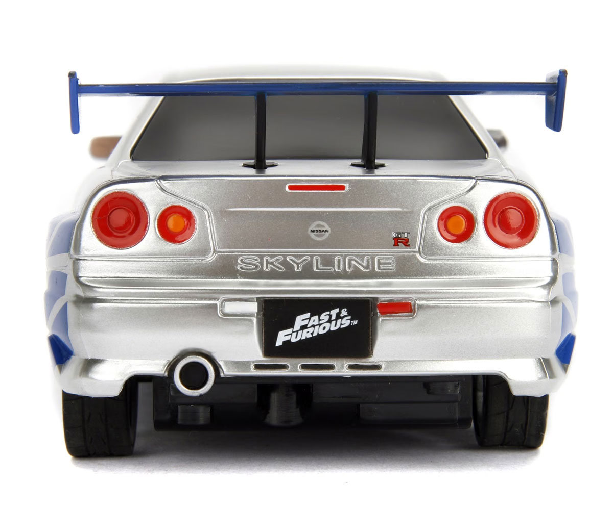 Радиоуправляем сребрист Nissan GT-R R34 Jada 1:24 от 2002 г.