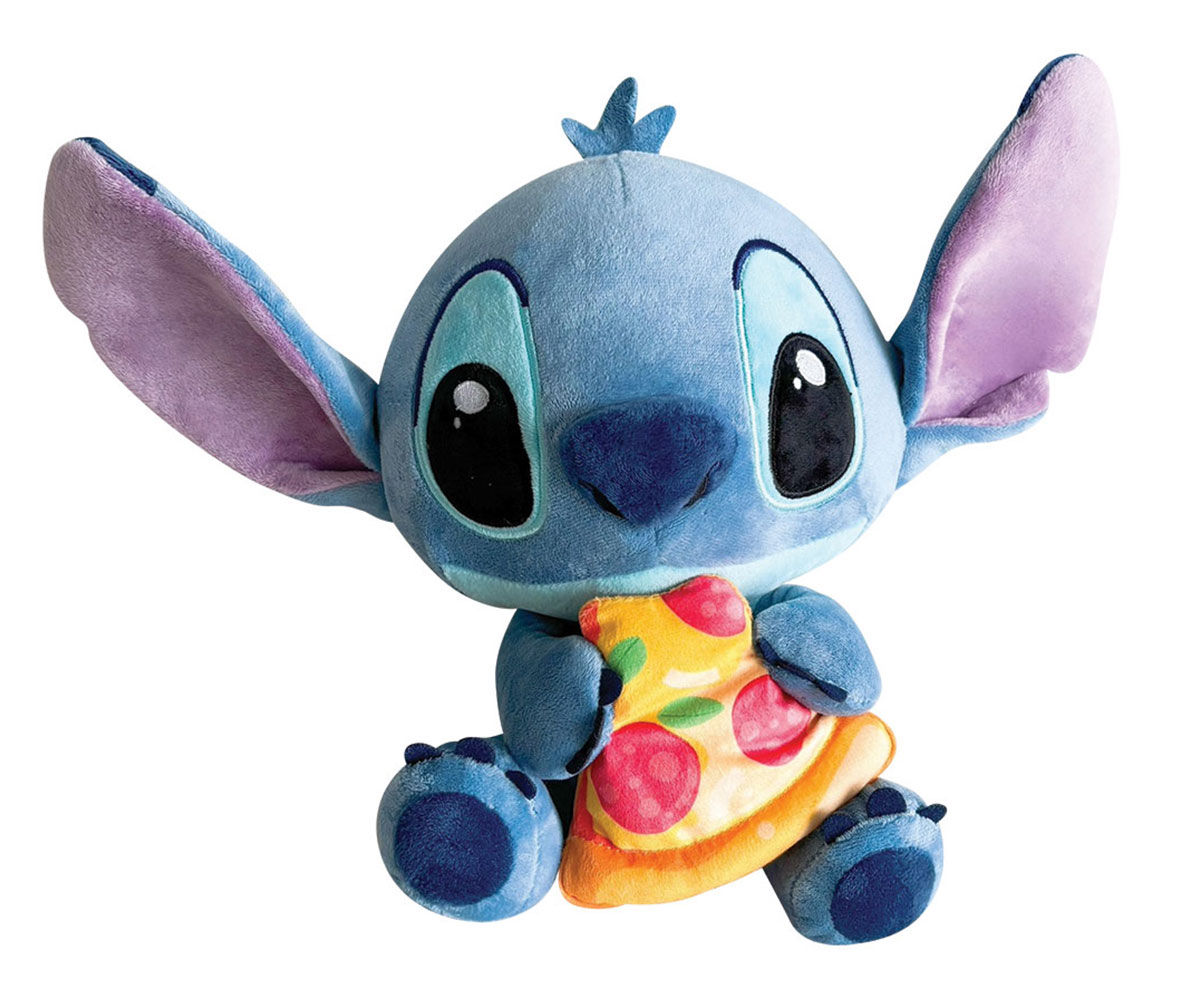 Плюшена играчка Disney Стич с пица, размер M, 23 см