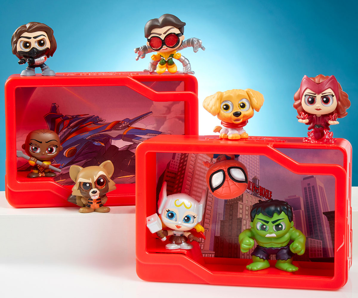 Мини фигурки Marvel Doorables Action Peek, 4 фигурки