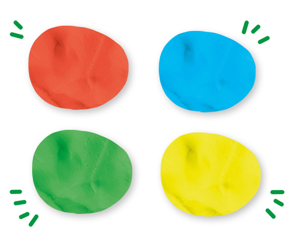Мек пластилин SES Creative Feel Good Pure, 4 x 90 г