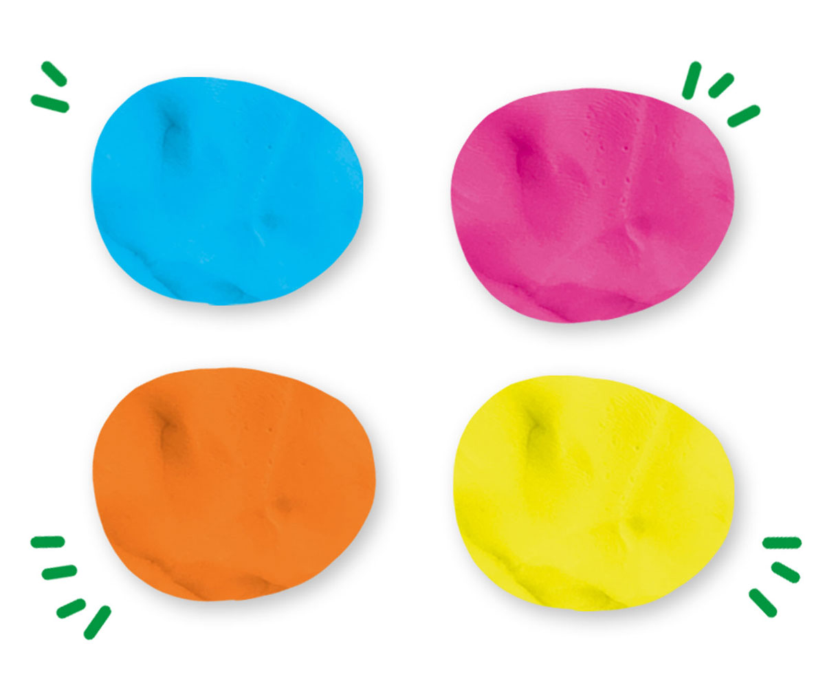Мек пластилин SES Creative Feel Good Happy, 4 x 90 г