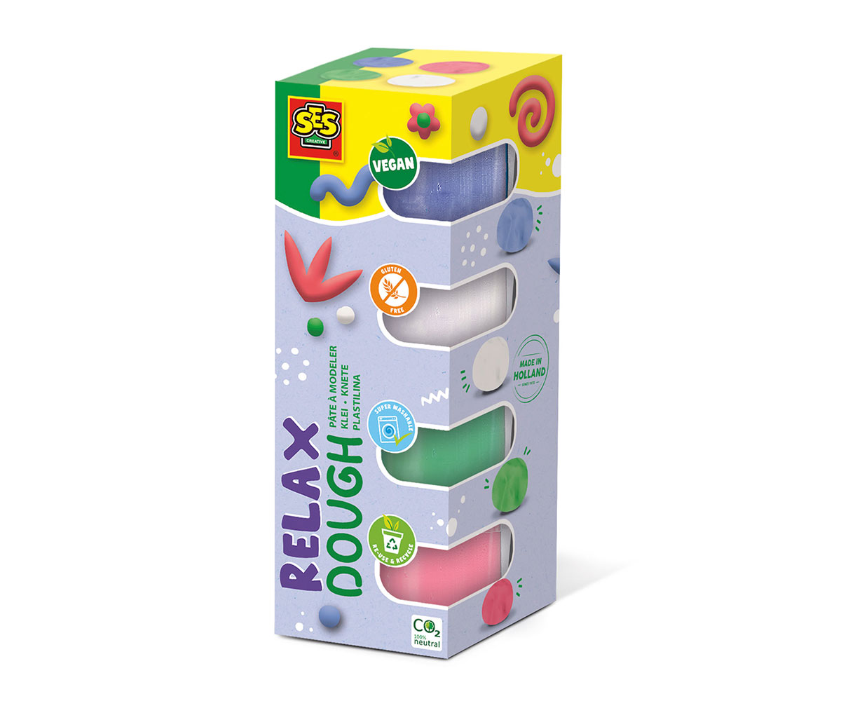 Мек пластилин SES Creative Feel Good Relax, 4 x 90 г