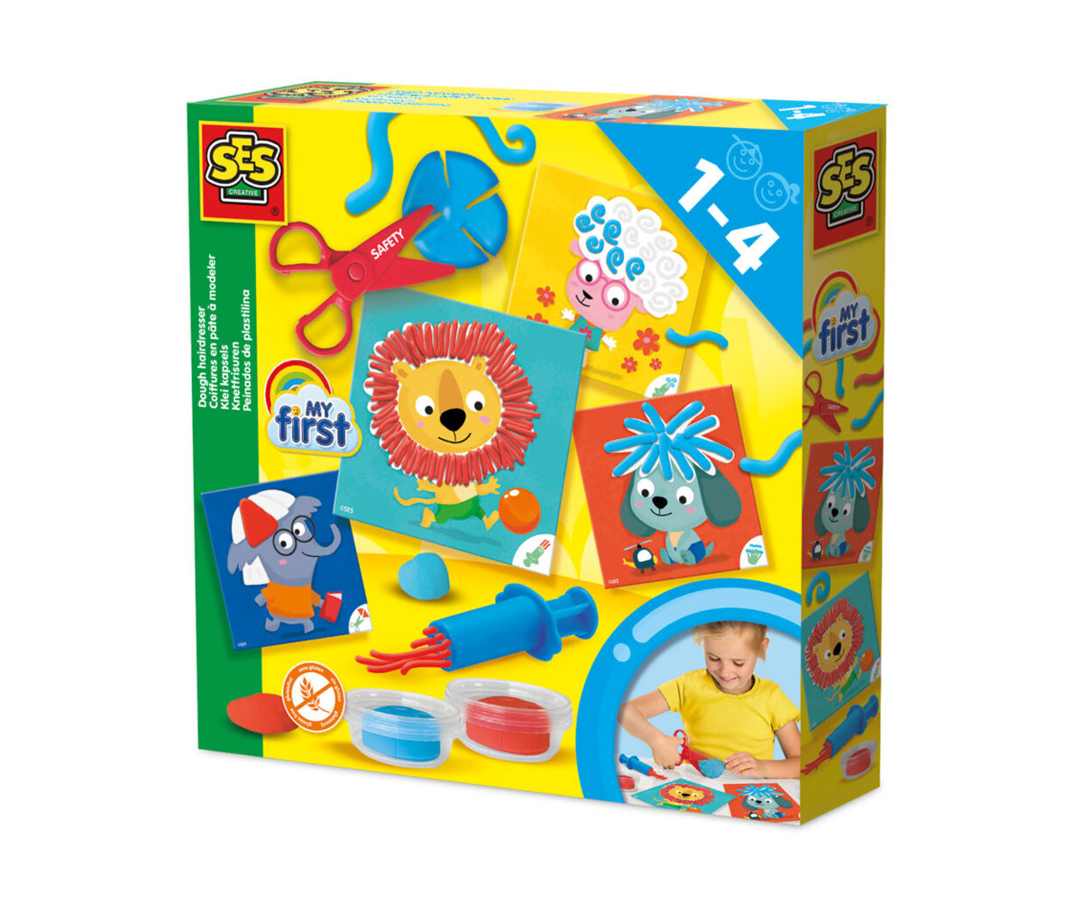 Блестящ пластилин SES Creative Feel Good, 4 x 90 г