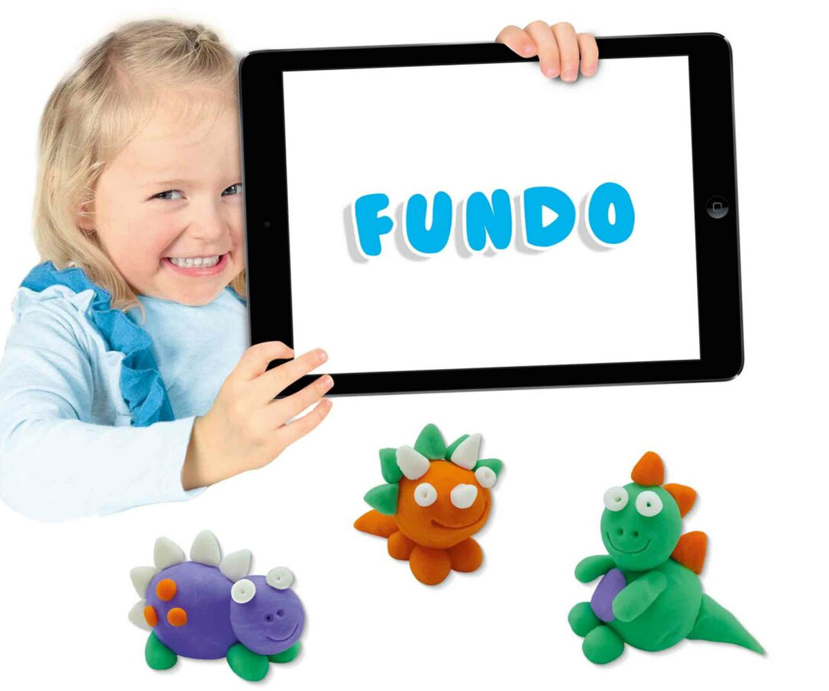 Пластилин SES FunDo Dough Динозаври, 3 x 90 г + 40 г