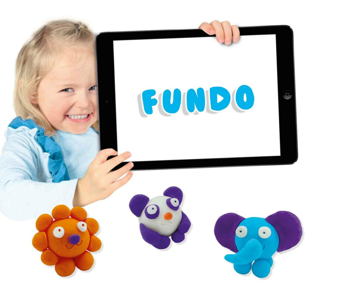 Пластилин SES FunDo Dough Диви животни, 3 x 90 г + 40 г