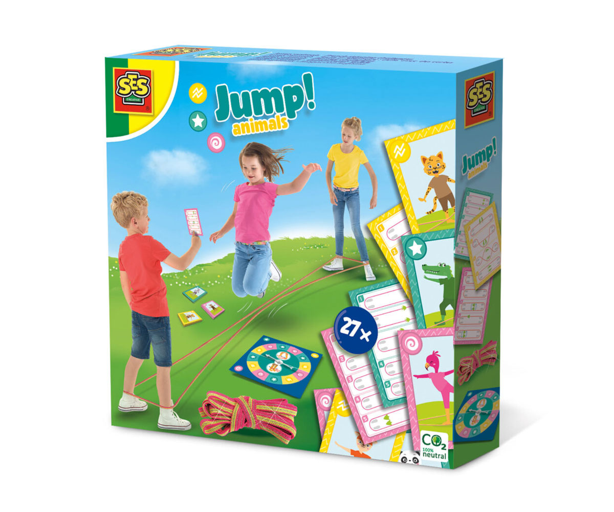 Игра SES Акробатични животни – 27 карти и дървено зарче